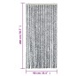 vidaXL Cortina antimoscas chenilla gris negro y blanco 90x200 cm vidaXL Cortina antimoscas chenilla gris negro y blanco 90x200 cm