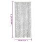 vidaXL Cortina antimoscas chenilla gris 90x200 cm vidaXL Cortina antimoscas chenilla gris 90x200 cm