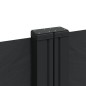 vidaXL Toldo lateral retráctil negro 220x1000 cm