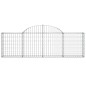 vidaXL Cestas gaviones 2 uds forma de arco hierro 200x30x60/80 cm