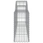 vidaXL Cestas gaviones 2 uds forma de arco hierro 200x30x60/80 cm