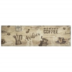 vidaXL Alfombra de cocina lavable terciopelo marrón café 45x150 cm