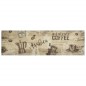 vidaXL Alfombra de cocina lavable terciopelo marrón café 45x150 cm vidaXL Alfombra de cocina lavable terciopelo marrón café 45x150 cm