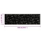 vidaXL Alfombra de cocina lavable terciopelo negro Morning 45x150 cm vidaXL Alfombra de cocina lavable terciopelo negro Morning 45x150 cm