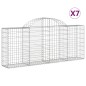 vidaXL Cestas de gaviones 7 uds forma de arco hierro 200x30x80/100 cm vidaXL Cestas de gaviones 7 uds forma de arco hierro 200x30x80/100 cm