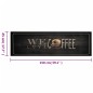 vidaXL Alfombra de cocina lavable terciopelo texto café 45x150 cm