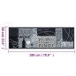 vidaXL Alfombra de cocina lavable terciopelo gris Wine 60x180 cm