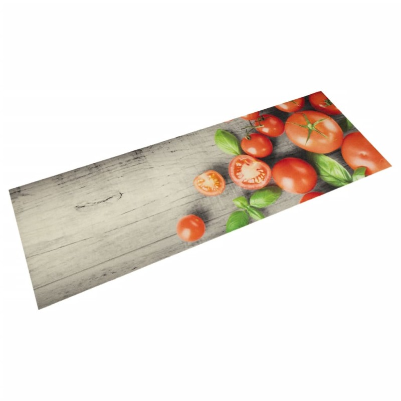 vidaXL Alfombra de cocina lavable terciopelo tomates 60x180 cm vidaXL Alfombra de cocina lavable terciopelo tomates 60x180 cm