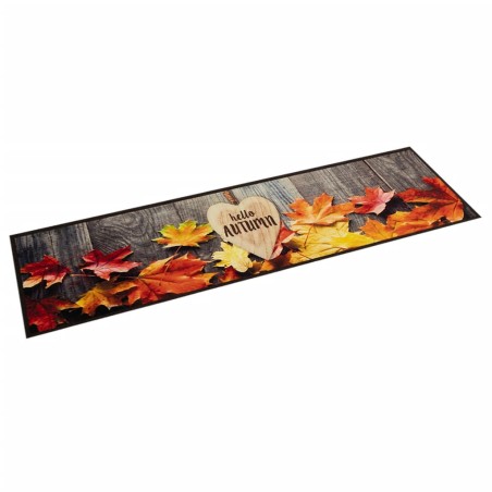 vidaXL Alfombra de cocina lavable terciopelo Autumn 60x300 cm