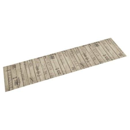 vidaXL Alfombra de cocina lavable terciopelo estampado valla 60x300 cm