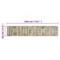 vidaXL Alfombra de cocina lavable terciopelo estampado valla 60x300 cm
