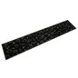 vidaXL Alfombra de cocina lavable terciopelo Morning negro 60x300 cm vidaXL Alfombra de cocina lavable terciopelo Morning negro 60x300 cm
