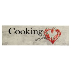 vidaXL Alfombra de cocina lavable terciopelo Peper Cooking 45x150 cm