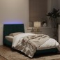 vidaXL Estructura cama con luces LED terciopelo verde oscuro 80x200 cm