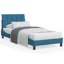 vidaXL Estructura cama con luces terciopelo azul 90x190 cm