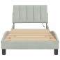 vidaXL Estructura cama con luces LED terciopelo gris oscuro 90x190 cm vidaXL Estructura cama con luces LED terciopelo gris oscuro 90x190 cm