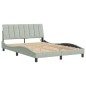 vidaXL Estructura cama con luces LED terciopelo gris claro 120x200 cm vidaXL Estructura cama con luces LED terciopelo gris claro 120x200 cm