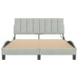 vidaXL Estructura cama con luces LED terciopelo gris claro 120x200 cm vidaXL Estructura cama con luces LED terciopelo gris claro 120x200 cm