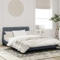 vidaXL Estructura de cama luces LED terciopelo gris oscuro 140x190 cm