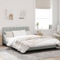 vidaXL Estructura cama con luces LED terciopelo gris claro 140x200 cm vidaXL Estructura cama con luces LED terciopelo gris claro 140x200 cm