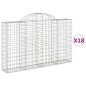 vidaXL Cestas gaviones 18 uds forma de arco hierro 200x30x120/140 cm vidaXL Cestas gaviones 18 uds forma de arco hierro 200x30x120/140 cm