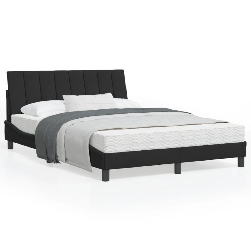 vidaXL Estructura de cama con luces LED terciopelo negro 140x200 cm vidaXL Estructura de cama con luces LED terciopelo negro 140x200 cm