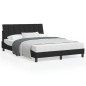 vidaXL Estructura de cama con luces LED terciopelo negro 140x200 cm vidaXL Estructura de cama con luces LED terciopelo negro 140x200 cm