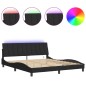 vidaXL Estructura de cama con luces LED terciopelo negro 180x200 cm vidaXL Estructura de cama con luces LED terciopelo negro 180x200 cm
