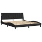 vidaXL Estructura de cama con luces LED terciopelo negro 180x200 cm vidaXL Estructura de cama con luces LED terciopelo negro 180x200 cm