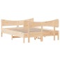 vidaXL Estructura de cama con cabecero madera maciza pino 160x200 cm