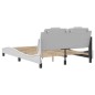 vidaXL Estructura de cama cabecero cuero sintético blanco 120x200 cm