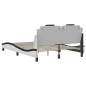 vidaXL Estructura cama cabecero cuero sintético blanco negro 120x200cm