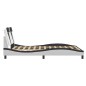 vidaXL Estructura cama cabecero cuero sintético blanco negro 120x200cm