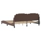 vidaXL Estructura de cama cabecero cuero sintético marrón 200x200 cm vidaXL Estructura de cama cabecero cuero sintético marrón 200x200 cm