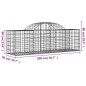 vidaXL Cestas de gaviones 7 uds forma de arco hierro 200x50x60/80 cm vidaXL Cestas de gaviones 7 uds forma de arco hierro 200x50x60/80 cm