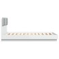 vidaXL Estructura cama con cabecero madera ingeniería blanco 135x190cm vidaXL Estructura cama con cabecero madera ingeniería blanco 135x190cm