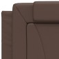 vidaXL Estructura cama con luces LED cuero sintético marrón 90x200 cm