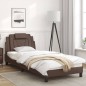 vidaXL Estructura cama con luces LED cuero sintético marrón 90x190 cm vidaXL Estructura cama con luces LED cuero sintético marrón 90x190 cm