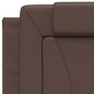 vidaXL Estructura cama con luces LED cuero sintético marrón 90x190 cm vidaXL Estructura cama con luces LED cuero sintético marrón 90x190 cm