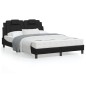 vidaXL Estructura cama con luces LED cuero sintético negro 120x200 cm vidaXL Estructura cama con luces LED cuero sintético negro 120x200 cm