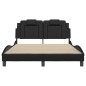 vidaXL Estructura cama con luces LED cuero sintético negro 120x200 cm vidaXL Estructura cama con luces LED cuero sintético negro 120x200 cm