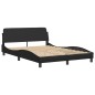 vidaXL Estructura cama con luces LED cuero sintético negro 120x200 cm vidaXL Estructura cama con luces LED cuero sintético negro 120x200 cm