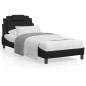 vidaXL Estructura cama con luces LED cuero sintético negro 90x200 cm vidaXL Estructura cama con luces LED cuero sintético negro 90x200 cm