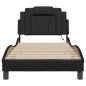 vidaXL Estructura cama con luces LED cuero sintético negro 90x200 cm vidaXL Estructura cama con luces LED cuero sintético negro 90x200 cm