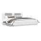 vidaXL Estructura cama con cabecero madera ingeniería blanco 180x200cm vidaXL Estructura cama con cabecero madera ingeniería blanco 180x200cm