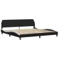vidaXL Estructura cama con LED cuero sintético negro blanco 200x200 cm vidaXL Estructura cama con LED cuero sintético negro blanco 200x200 cm