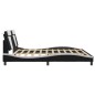 vidaXL Estructura cama con LED cuero sintético negro blanco 200x200 cm vidaXL Estructura cama con LED cuero sintético negro blanco 200x200 cm