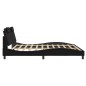 vidaXL Estructura cama con luces LED cuero sintético negro 200x200 cm vidaXL Estructura cama con luces LED cuero sintético negro 200x200 cm