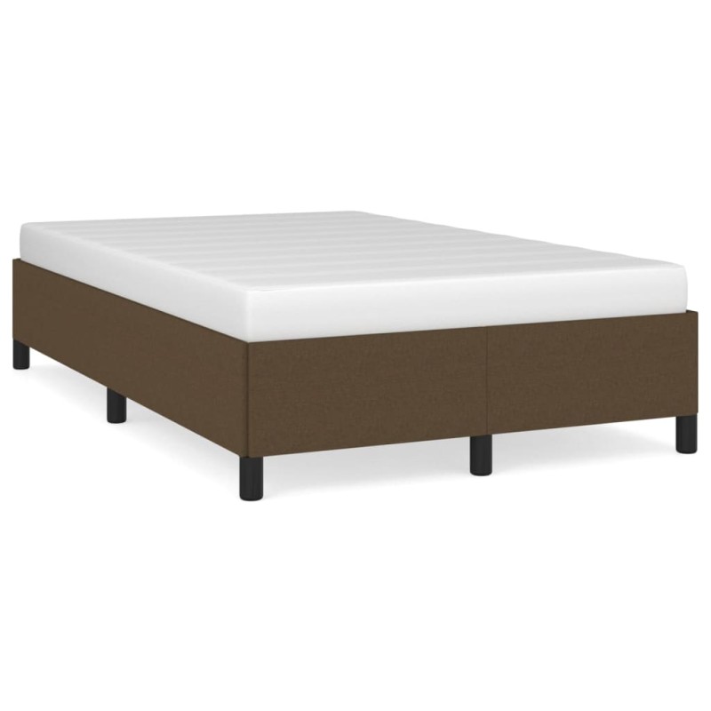 vidaXL Estructura de cama tela marrón oscuro 120x190 cm vidaXL Estructura de cama tela marrón oscuro 120x190 cm