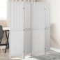 vidaXL Biombo separador de 4 paneles madera maciza Paulownia blanco vidaXL Biombo separador de 4 paneles madera maciza Paulownia blanco